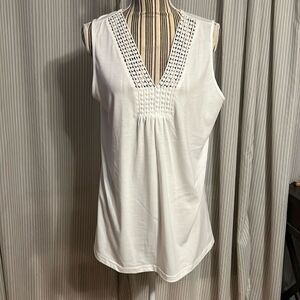 Xieerduo White Sleeveless Top